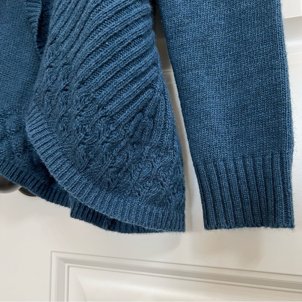 Anthropologie Scalloped Flutter Cardigan in Teal, Size XS - Picture 2 of 6